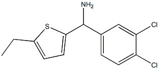 (3,4-dichlorophenyl)(5-ethylthiophen-2-yl)methanamine 化学構造式