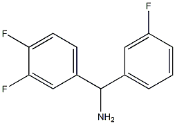 (3,4-difluorophenyl)(3-fluorophenyl)methanamine,,结构式