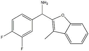 (3,4-difluorophenyl)(3-methyl-1-benzofuran-2-yl)methanamine,,结构式