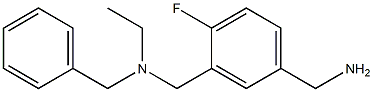 (3-{[benzyl(ethyl)amino]methyl}-4-fluorophenyl)methanamine Structure