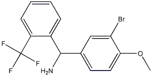 (3-bromo-4-methoxyphenyl)[2-(trifluoromethyl)phenyl]methanamine 化学構造式