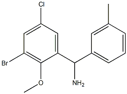 (3-bromo-5-chloro-2-methoxyphenyl)(3-methylphenyl)methanamine