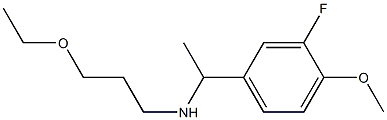 (3-ethoxypropyl)[1-(3-fluoro-4-methoxyphenyl)ethyl]amine Structure