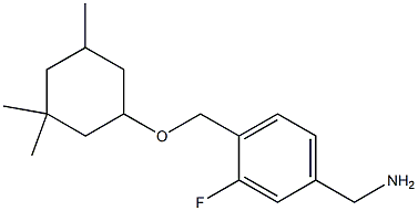 (3-fluoro-4-{[(3,3,5-trimethylcyclohexyl)oxy]methyl}phenyl)methanamine,,结构式