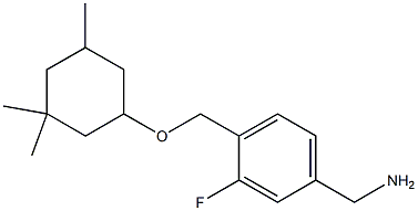 (3-fluoro-4-{[(3,3,5-trimethylcyclohexyl)oxy]methyl}phenyl)methanamine Struktur