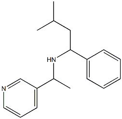 (3-methyl-1-phenylbutyl)[1-(pyridin-3-yl)ethyl]amine,,结构式
