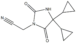 (4,4-dicyclopropyl-2,5-dioxoimidazolidin-1-yl)acetonitrile,,结构式