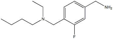 (4-{[butyl(ethyl)amino]methyl}-3-fluorophenyl)methanamine 化学構造式