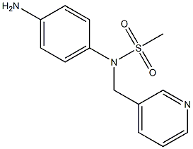 (4-aminophenyl)-N-(pyridin-3-ylmethyl)methanesulfonamide 化学構造式
