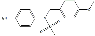 (4-aminophenyl)-N-[(4-methoxyphenyl)methyl]methanesulfonamide Struktur