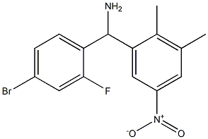 (4-bromo-2-fluorophenyl)(2,3-dimethyl-5-nitrophenyl)methanamine,,结构式