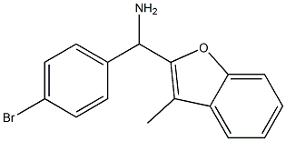 (4-bromophenyl)(3-methyl-1-benzofuran-2-yl)methanamine 化学構造式