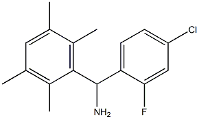 (4-chloro-2-fluorophenyl)(2,3,5,6-tetramethylphenyl)methanamine 化学構造式