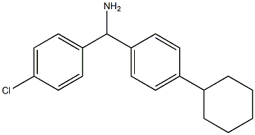 (4-chlorophenyl)(4-cyclohexylphenyl)methanamine,,结构式