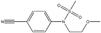 (4-cyanophenyl)-N-(2-methoxyethyl)methanesulfonamide,,结构式