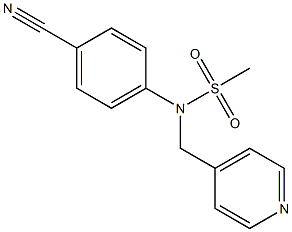 (4-cyanophenyl)-N-(pyridin-4-ylmethyl)methanesulfonamide,,结构式