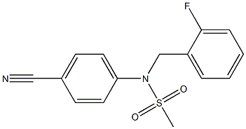 (4-cyanophenyl)-N-[(2-fluorophenyl)methyl]methanesulfonamide 结构式