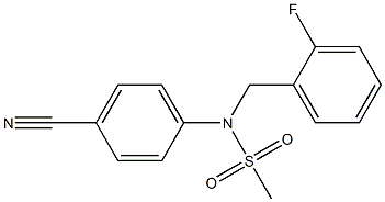 (4-cyanophenyl)-N-[(2-fluorophenyl)methyl]methanesulfonamide,,结构式