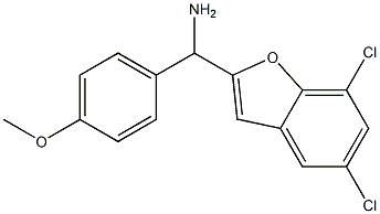 (5,7-dichloro-1-benzofuran-2-yl)(4-methoxyphenyl)methanamine Struktur