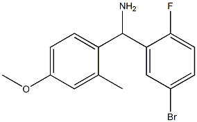 (5-bromo-2-fluorophenyl)(4-methoxy-2-methylphenyl)methanamine 化学構造式