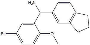 (5-bromo-2-methoxyphenyl)(2,3-dihydro-1H-inden-5-yl)methanamine Structure