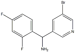 (5-bromopyridin-3-yl)(2,4-difluorophenyl)methanamine,,结构式