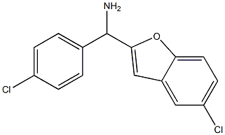 (5-chloro-1-benzofuran-2-yl)(4-chlorophenyl)methanamine Structure