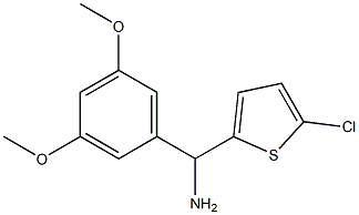 (5-chlorothiophen-2-yl)(3,5-dimethoxyphenyl)methanamine,,结构式