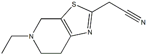 (5-ethyl-4,5,6,7-tetrahydro[1,3]thiazolo[5,4-c]pyridin-2-yl)acetonitrile 结构式