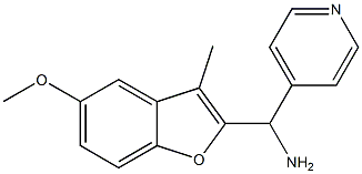 (5-methoxy-3-methyl-1-benzofuran-2-yl)(pyridin-4-yl)methanamine Struktur