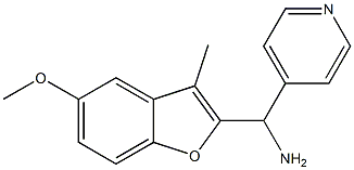 (5-methoxy-3-methyl-1-benzofuran-2-yl)(pyridin-4-yl)methanamine,,结构式