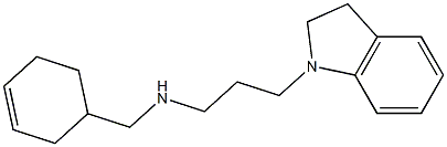(cyclohex-3-en-1-ylmethyl)[3-(2,3-dihydro-1H-indol-1-yl)propyl]amine,,结构式