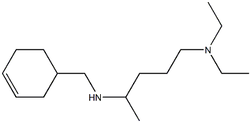 (cyclohex-3-en-1-ylmethyl)[5-(diethylamino)pentan-2-yl]amine,,结构式