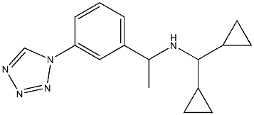 (dicyclopropylmethyl)({1-[3-(1H-1,2,3,4-tetrazol-1-yl)phenyl]ethyl})amine 化学構造式