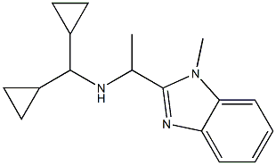 (dicyclopropylmethyl)[1-(1-methyl-1H-1,3-benzodiazol-2-yl)ethyl]amine Structure
