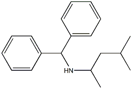 (diphenylmethyl)(4-methylpentan-2-yl)amine 化学構造式