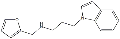 (furan-2-ylmethyl)[3-(1H-indol-1-yl)propyl]amine 化学構造式