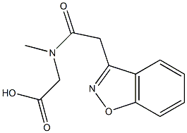 [(1,2-benzisoxazol-3-ylacetyl)(methyl)amino]acetic acid Struktur