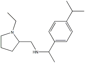 [(1-ethylpyrrolidin-2-yl)methyl]({1-[4-(propan-2-yl)phenyl]ethyl})amine 结构式