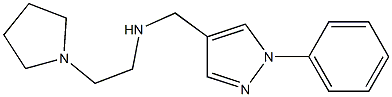 [(1-phenyl-1H-pyrazol-4-yl)methyl][2-(pyrrolidin-1-yl)ethyl]amine,,结构式