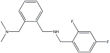 [(2,4-difluorophenyl)methyl]({2-[(dimethylamino)methyl]phenyl}methyl)amine,,结构式