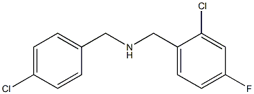 [(2-chloro-4-fluorophenyl)methyl][(4-chlorophenyl)methyl]amine 化学構造式