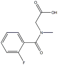 [(2-fluorobenzoyl)(methyl)amino]acetic acid 化学構造式