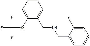 [(2-fluorophenyl)methyl]({[2-(trifluoromethoxy)phenyl]methyl})amine Struktur