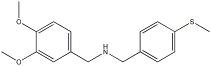 [(3,4-dimethoxyphenyl)methyl]({[4-(methylsulfanyl)phenyl]methyl})amine,,结构式