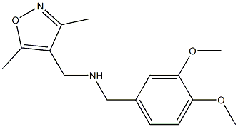 [(3,4-dimethoxyphenyl)methyl][(3,5-dimethyl-1,2-oxazol-4-yl)methyl]amine 结构式