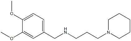 [(3,4-dimethoxyphenyl)methyl][3-(piperidin-1-yl)propyl]amine,,结构式