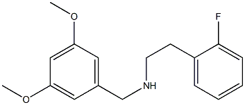 [(3,5-dimethoxyphenyl)methyl][2-(2-fluorophenyl)ethyl]amine 化学構造式