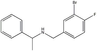 [(3-bromo-4-fluorophenyl)methyl](1-phenylethyl)amine Structure