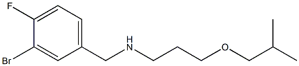 [(3-bromo-4-fluorophenyl)methyl][3-(2-methylpropoxy)propyl]amine Struktur